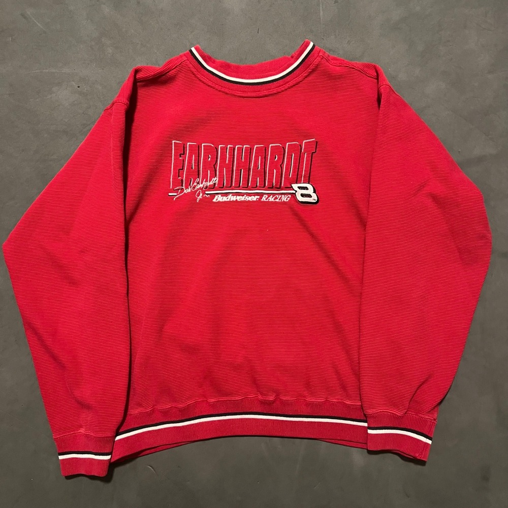 Vintage Chase Authentics Dale Earnhardt Jr Racing Crewneck Sweatshirt Red Mens M